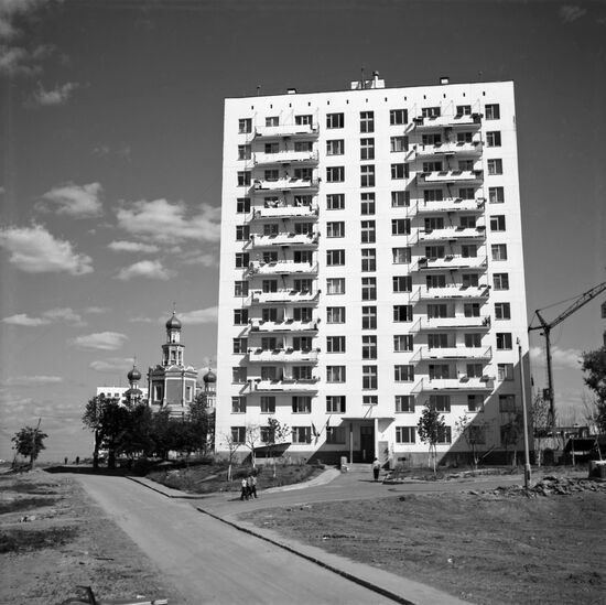 Newly built residential district Zyuzino in Moscow
