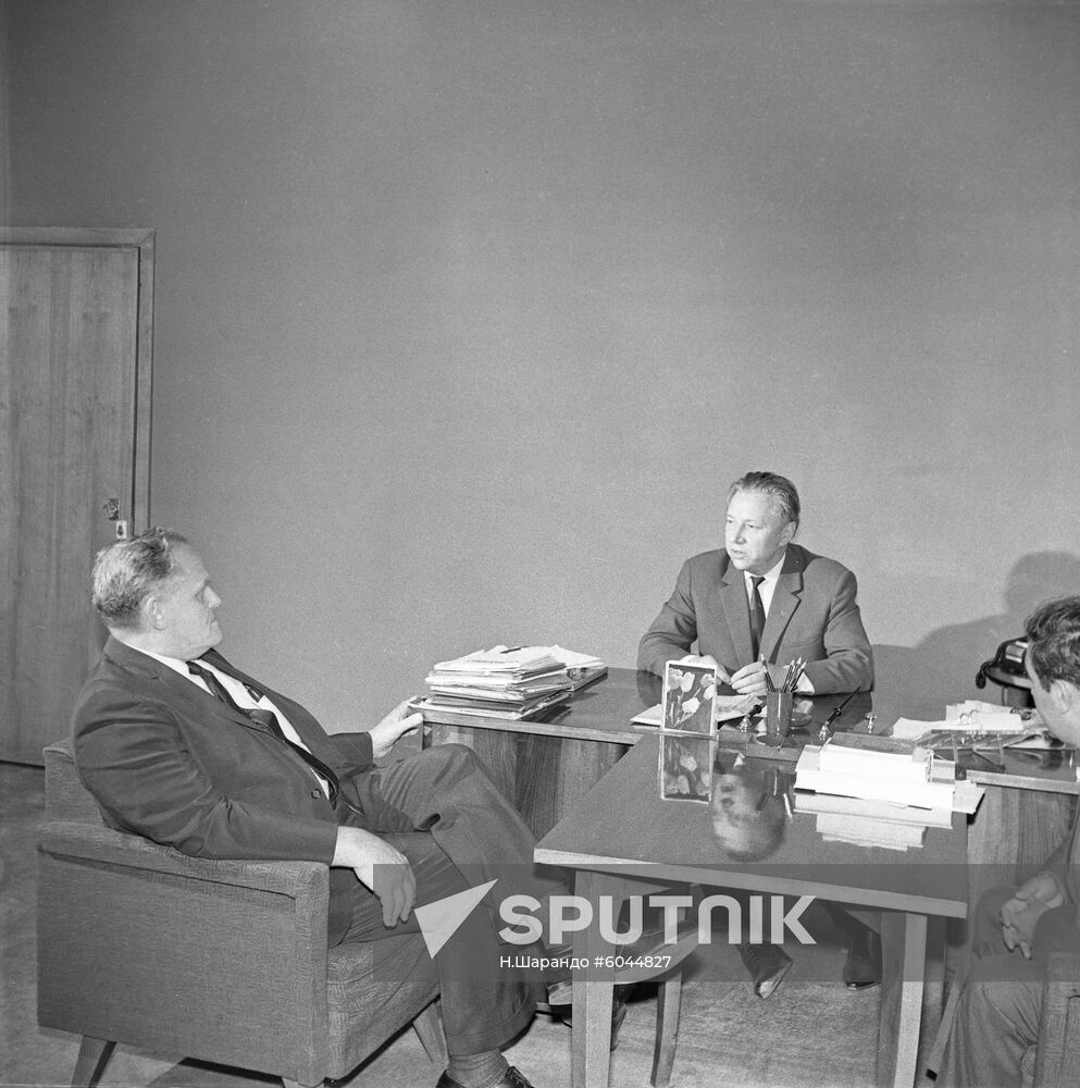 Communist Party USA National Committee General Secretary Gus Hall in Moscow