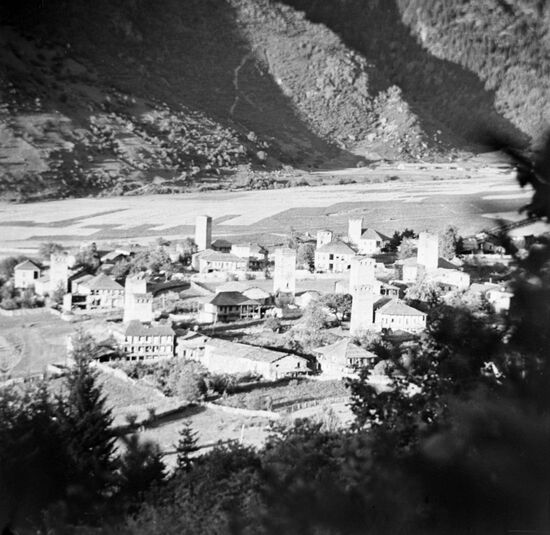 Lakhiri high-altitude village in Georgia
