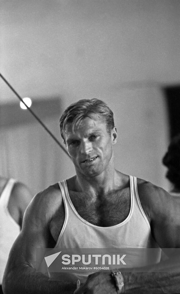 Soviet gymnast Boris Shakhlin