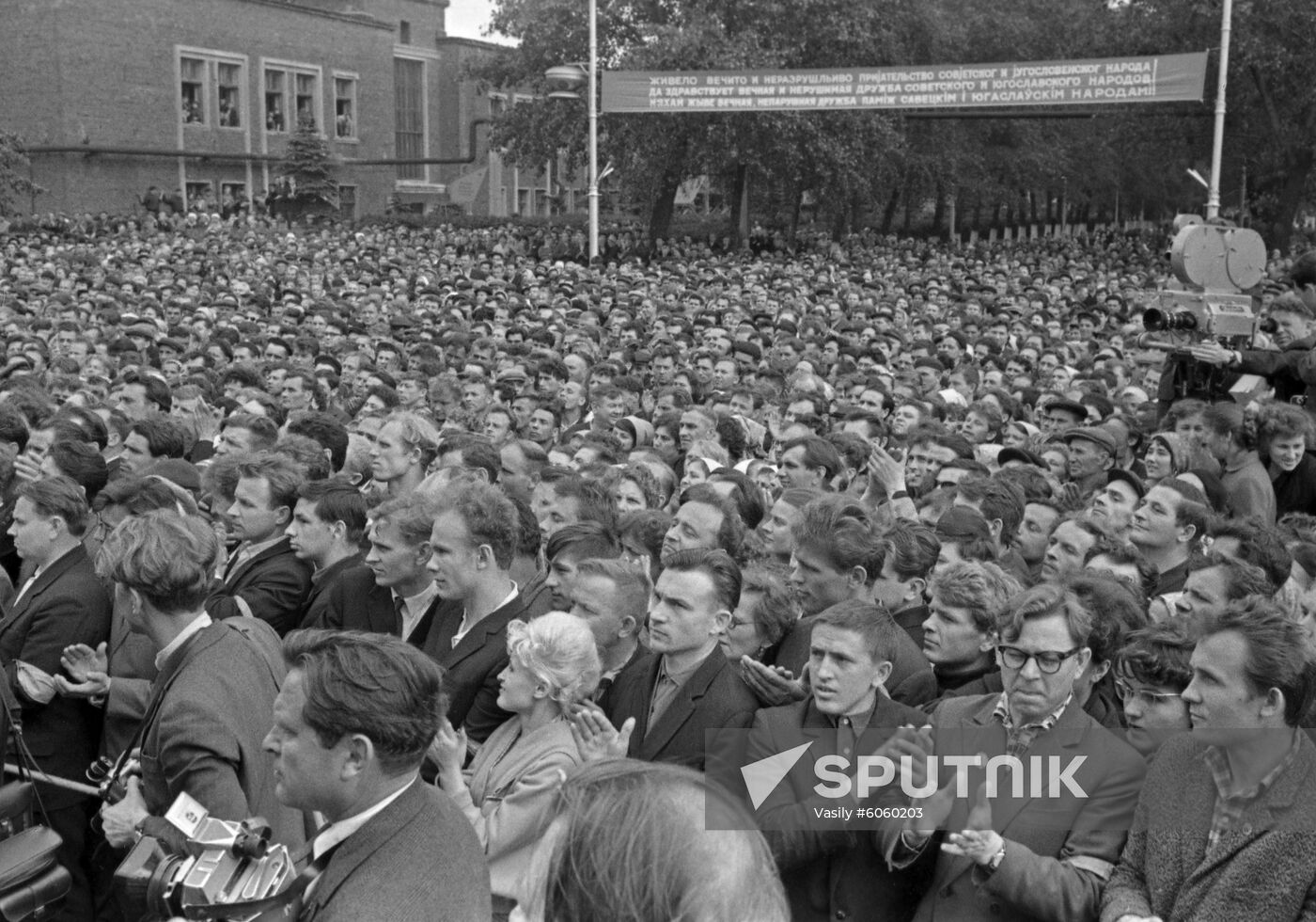 President of Socialist Federal Republic of Yugoslavia Josip Broz Tito visits USSR