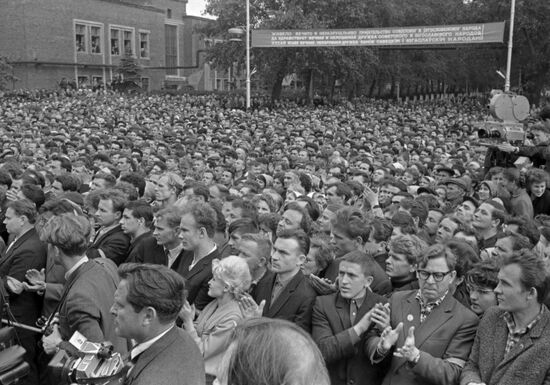 President of Socialist Federal Republic of Yugoslavia Josip Broz Tito visits USSR