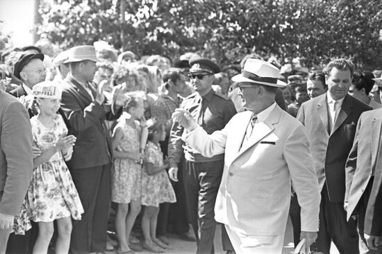 President of Socialist Federal Republic of Yugoslavia Josip Broz Tito visits USSR