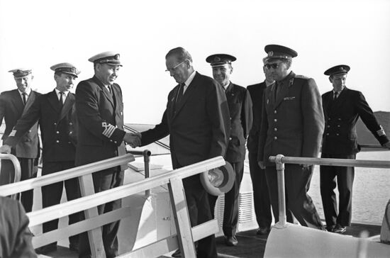 President of Socialist Federal Republic of Yugoslavia Josip Broz Tito visits USSR