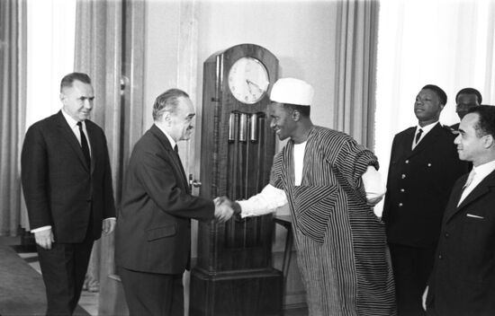 First President of Guinea Ahmed Sekou Toure visits USSR