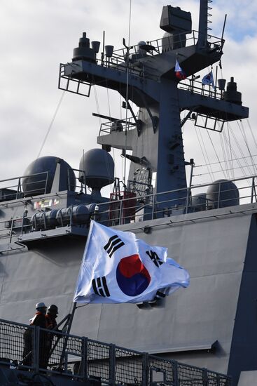 Russia South Korea Navy Ships