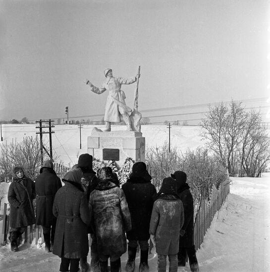 Monument to Soviet soldiers near Pskov