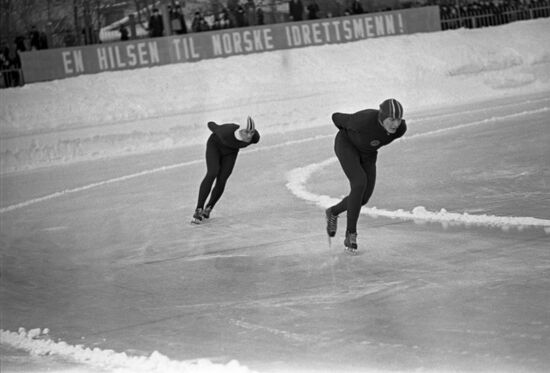 12th traditional match between USSR and Norwegian skate runners