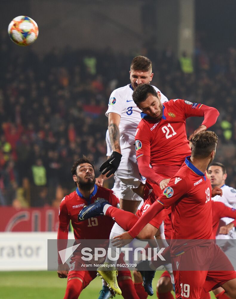 Armenia Soccer Euro 2020 Qualifier Armenia - Greece