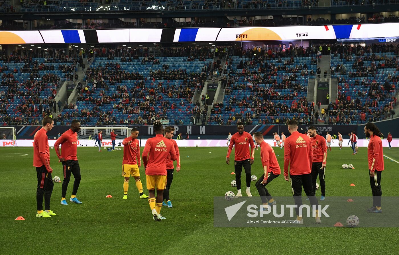 Russia Soccer Euro 2020 Qualifier Russia - Belgium