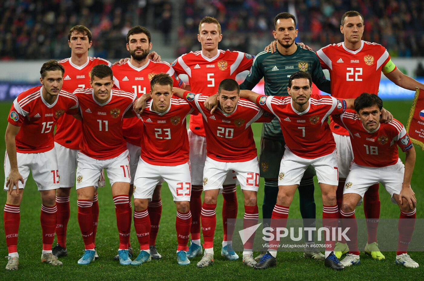 Russia Soccer Euro 2020 Qualifier Russia - Belgium