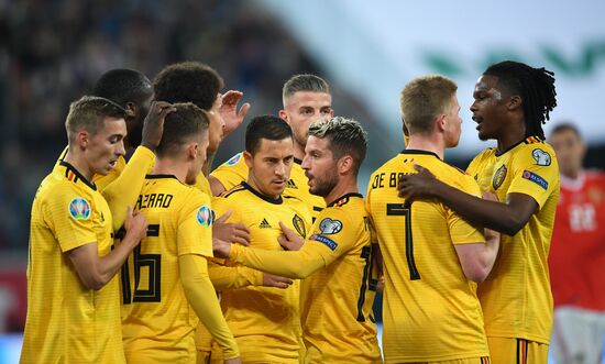 Russia Soccer Euro 2020 Qualifier Russia - Belgium