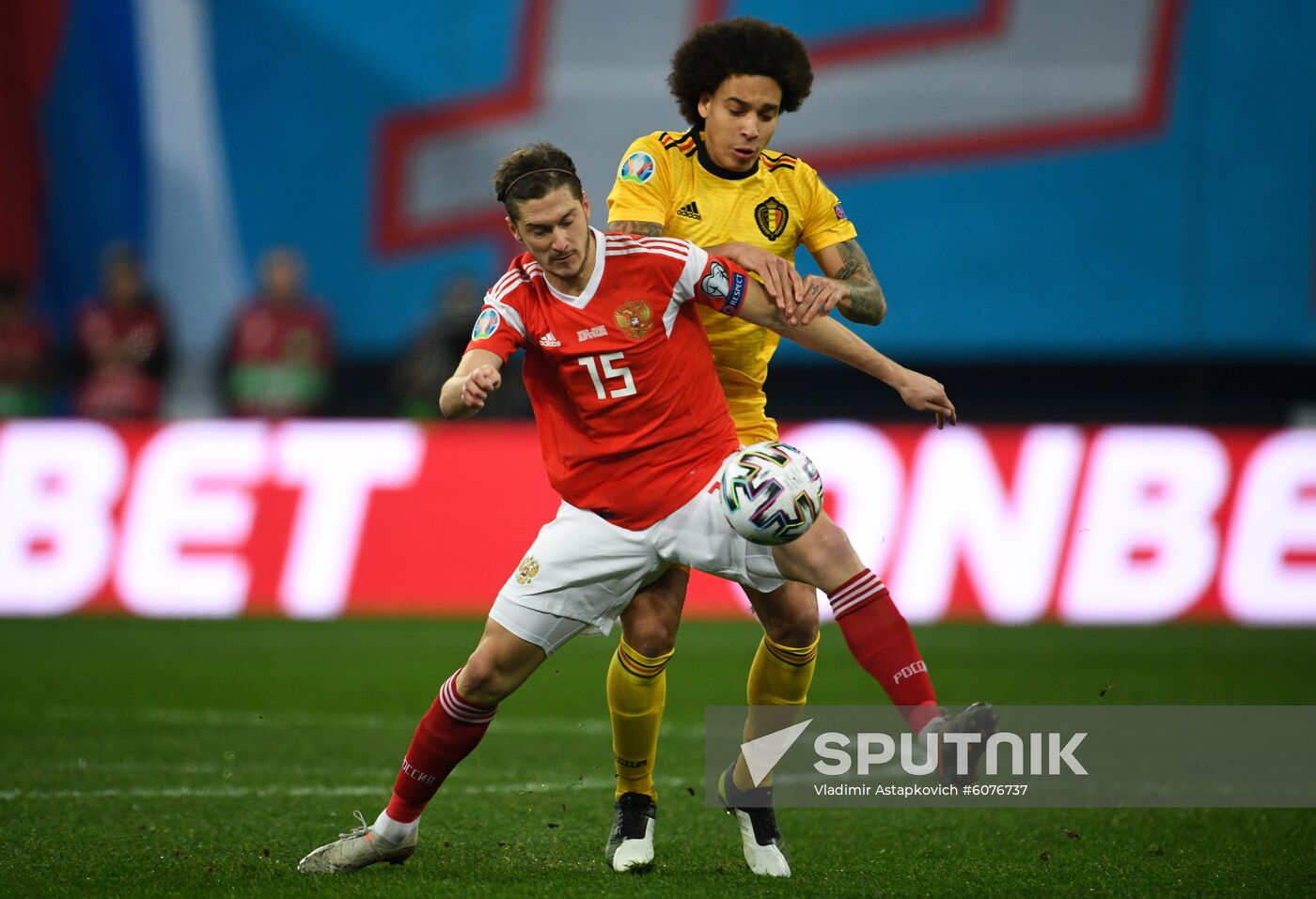 Russia Soccer Euro 2020 Qualifier Russia - Belgium