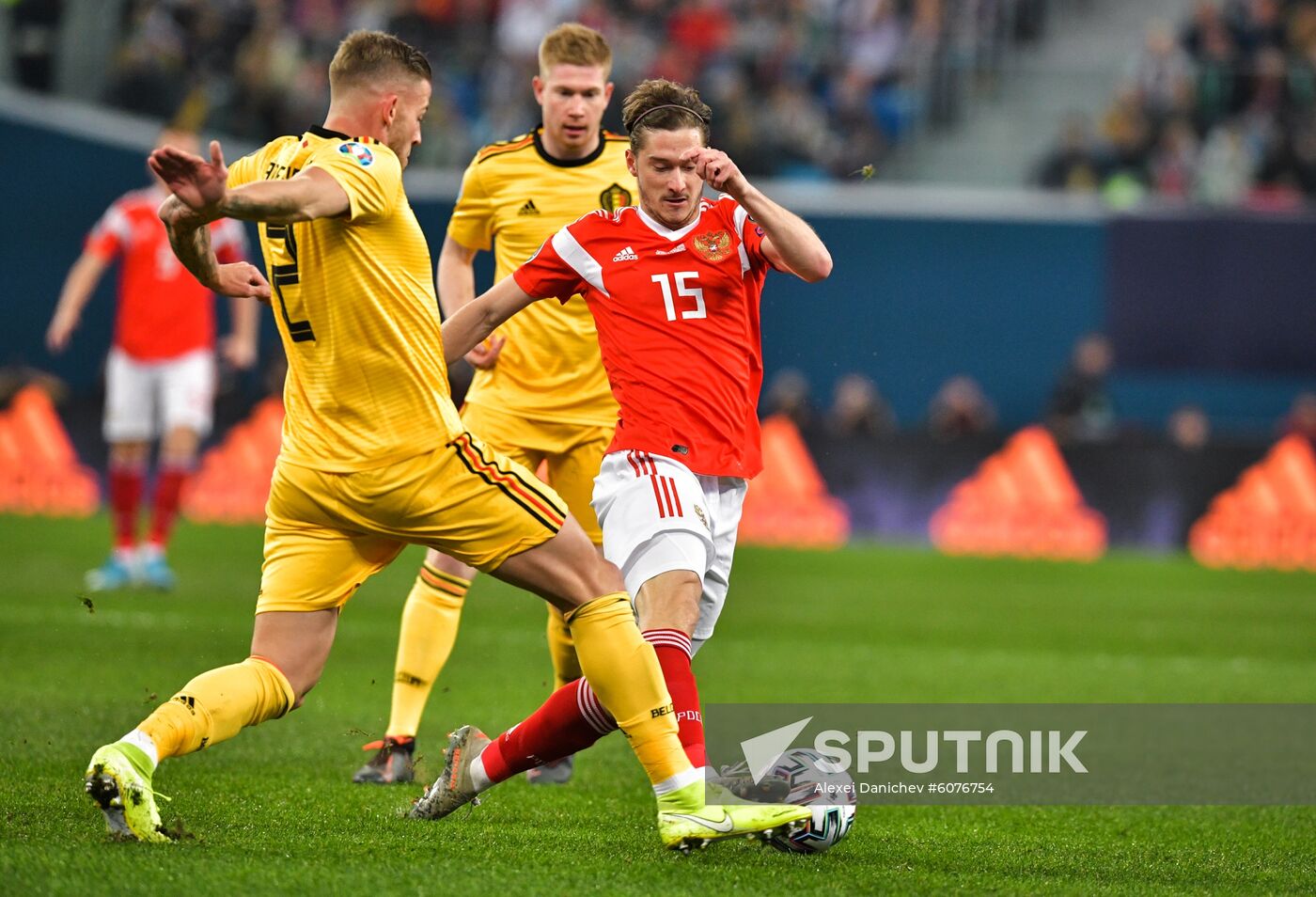 Russia Soccer Euro 2020 Qualifier Russia - Belgium