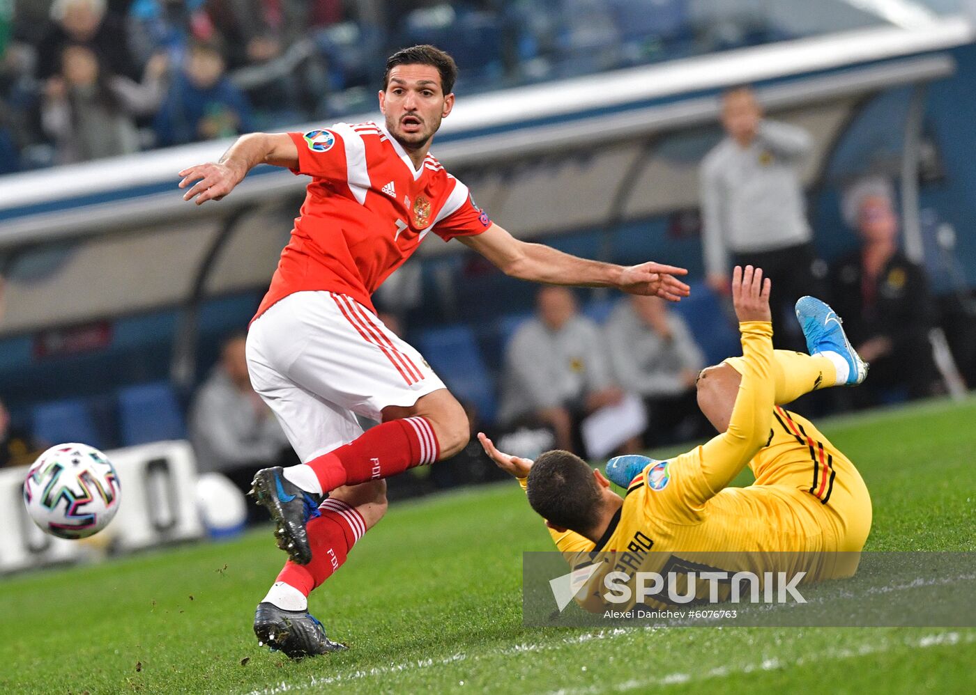 Russia Soccer Euro 2020 Qualifier Russia - Belgium
