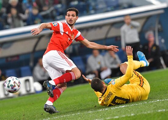 Russia Soccer Euro 2020 Qualifier Russia - Belgium