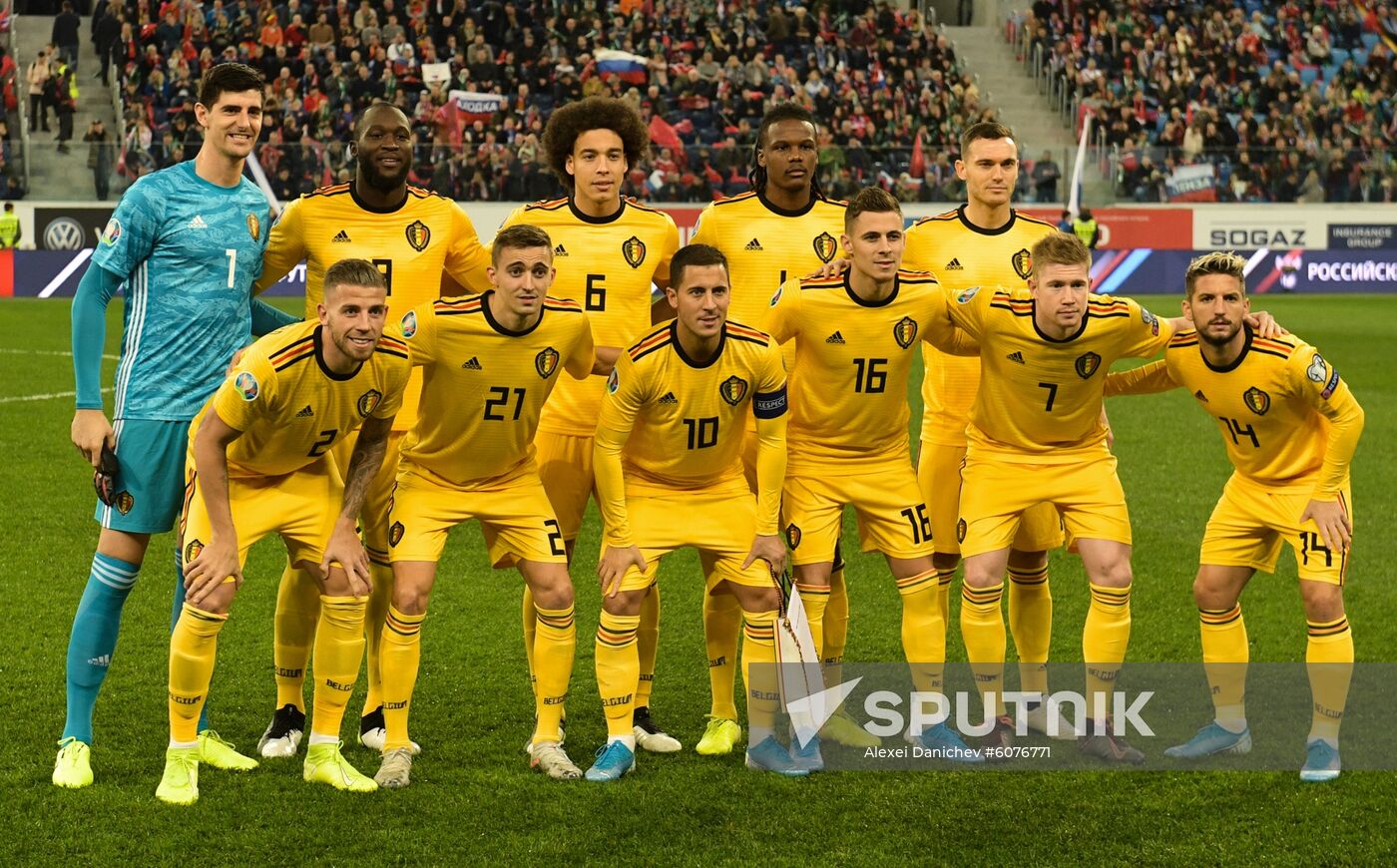 Russia Soccer Euro 2020 Qualifier Russia - Belgium