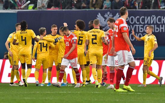 Russia Soccer Euro 2020 Qualifier Russia - Belgium
