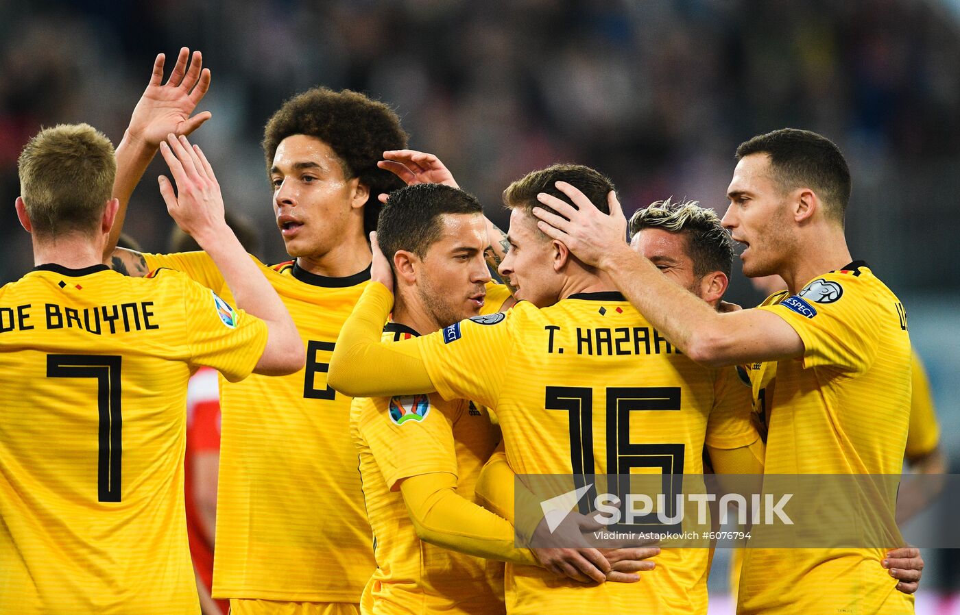 Russia Soccer Euro 2020 Qualifier Russia - Belgium