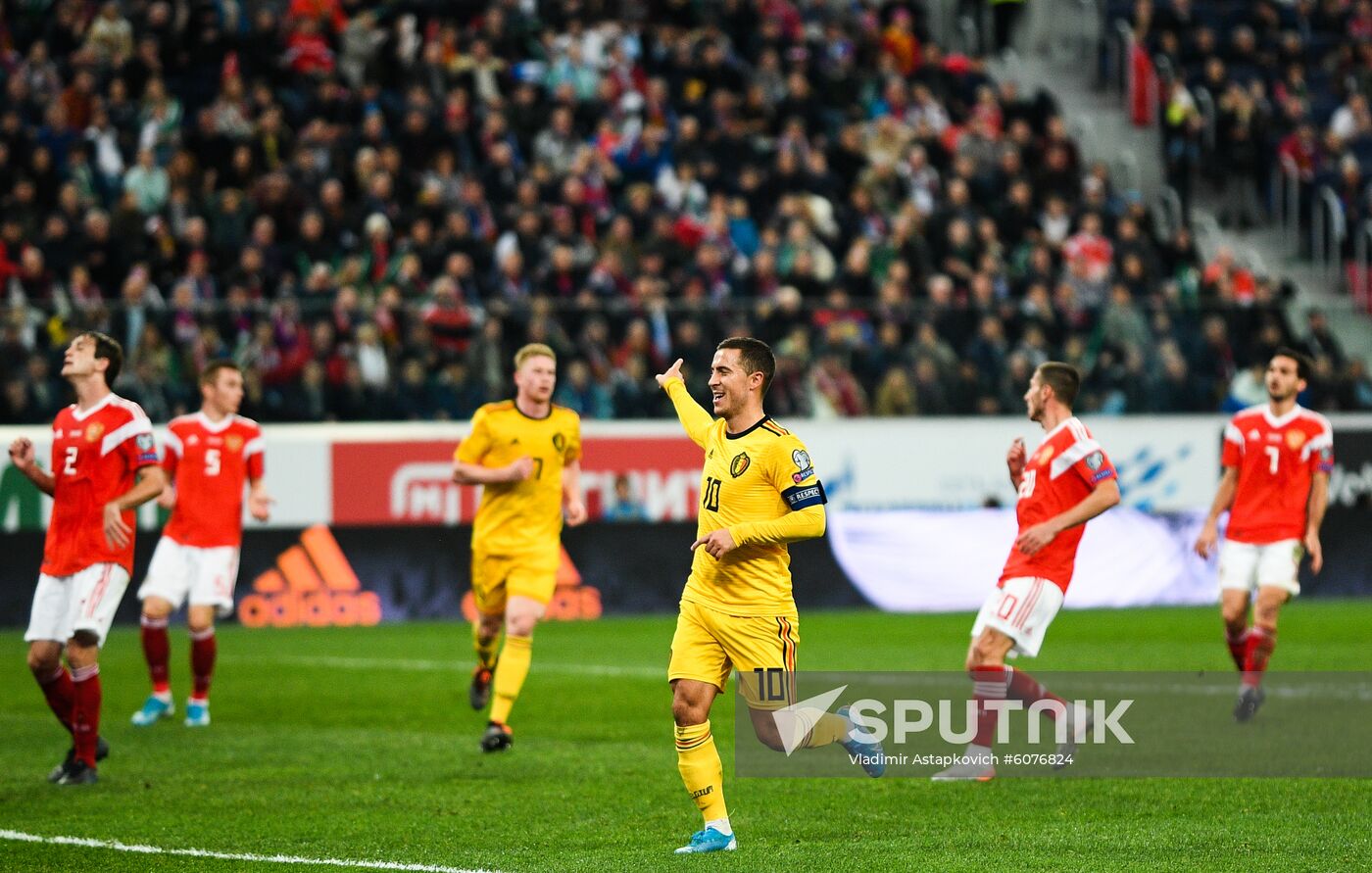 Russia Soccer Euro 2020 Qualifier Russia - Belgium