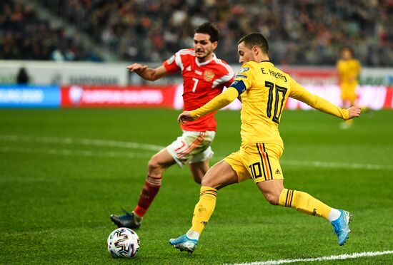 Russia Soccer Euro 2020 Qualifier Russia - Belgium