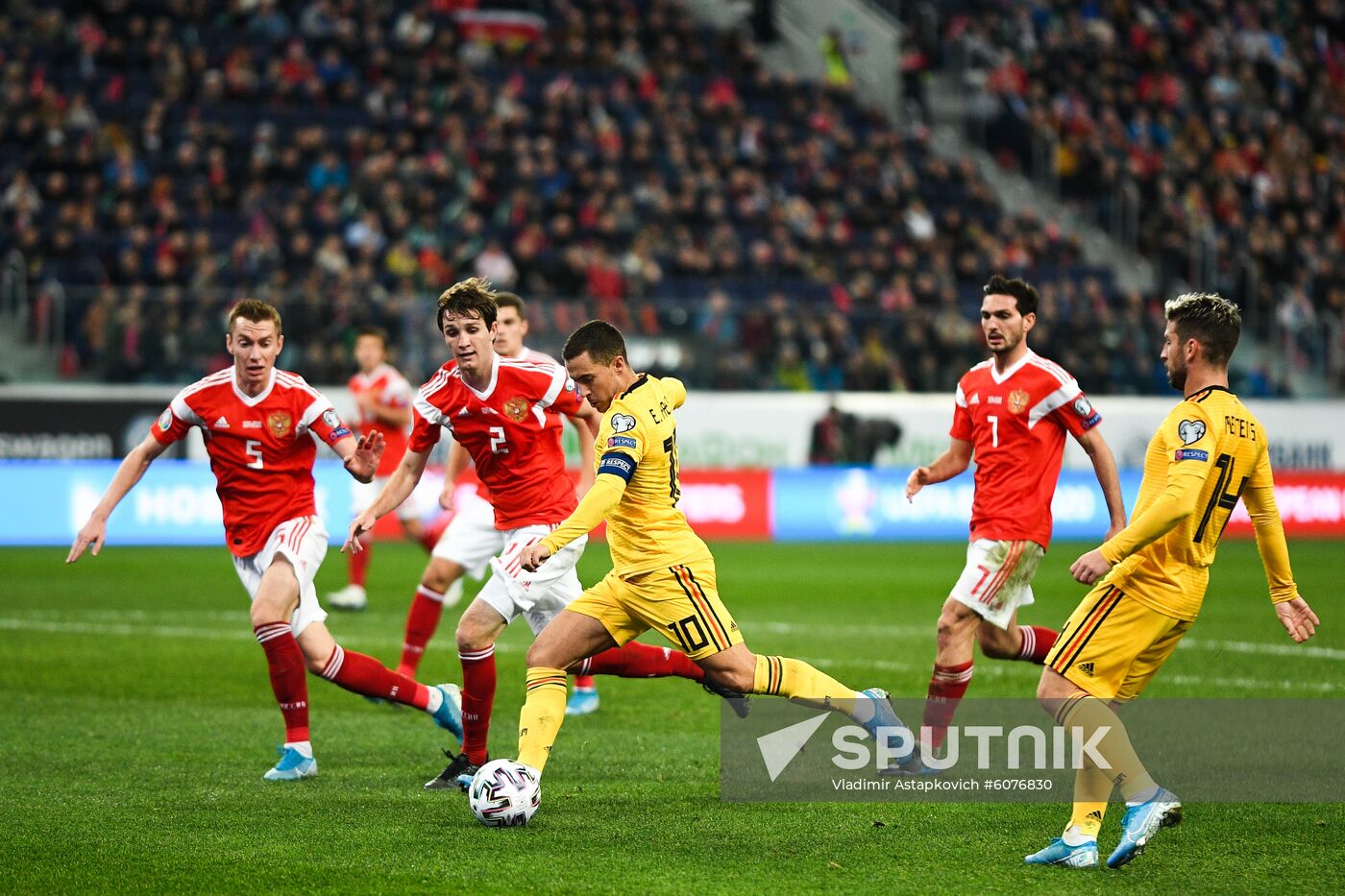 Russia Soccer Euro 2020 Qualifier Russia - Belgium