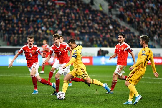 Russia Soccer Euro 2020 Qualifier Russia - Belgium