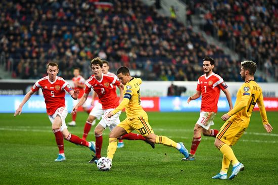 Russia Soccer Euro 2020 Qualifier Russia - Belgium