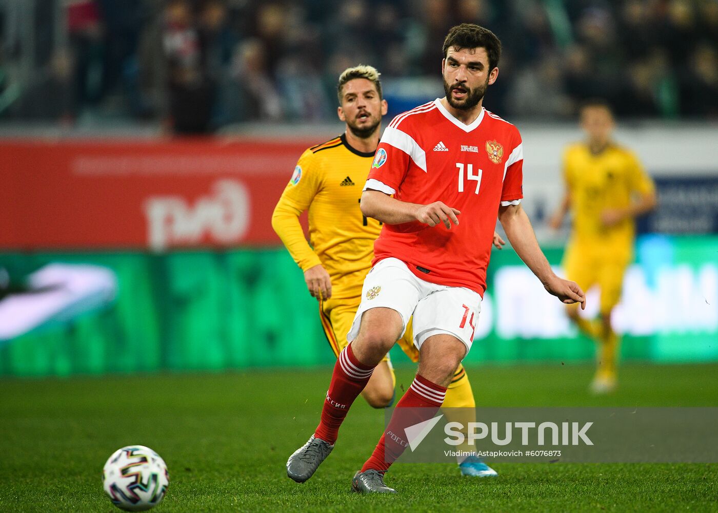 Russia Soccer Euro 2020 Qualifier Russia - Belgium