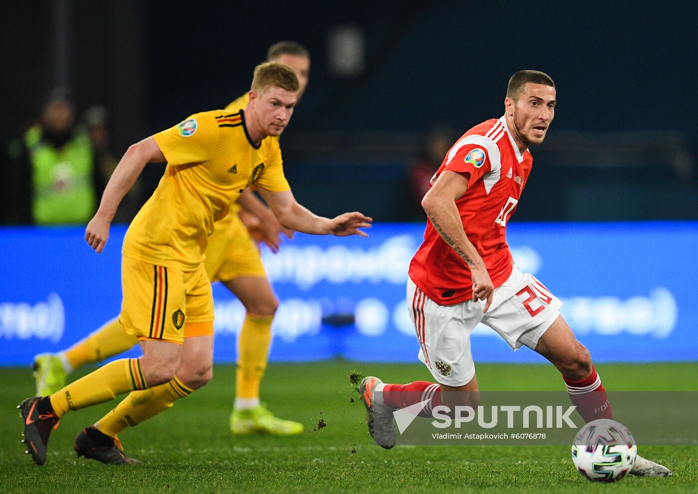 Russia Soccer Euro 2020 Qualifier Russia - Belgium