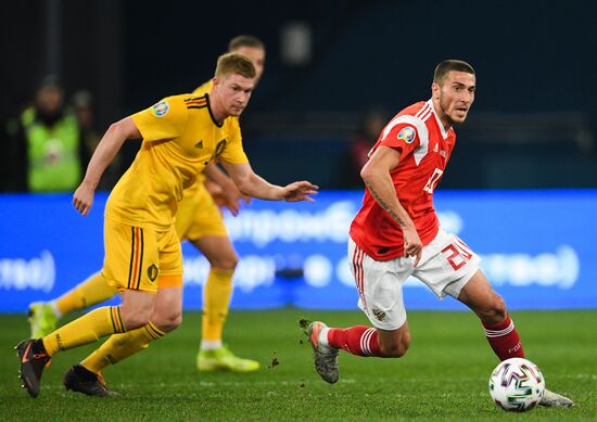Russia Soccer Euro 2020 Qualifier Russia - Belgium