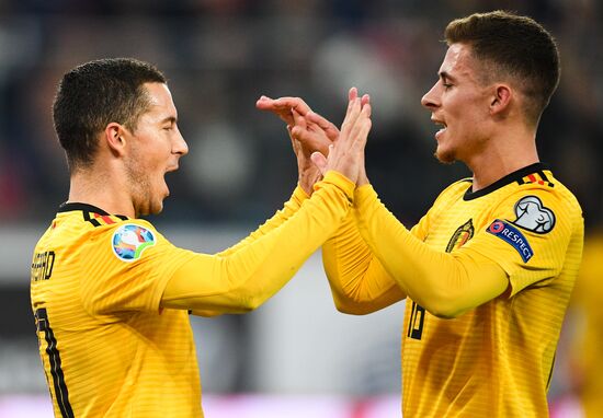 Russia Soccer Euro 2020 Qualifier Russia - Belgium