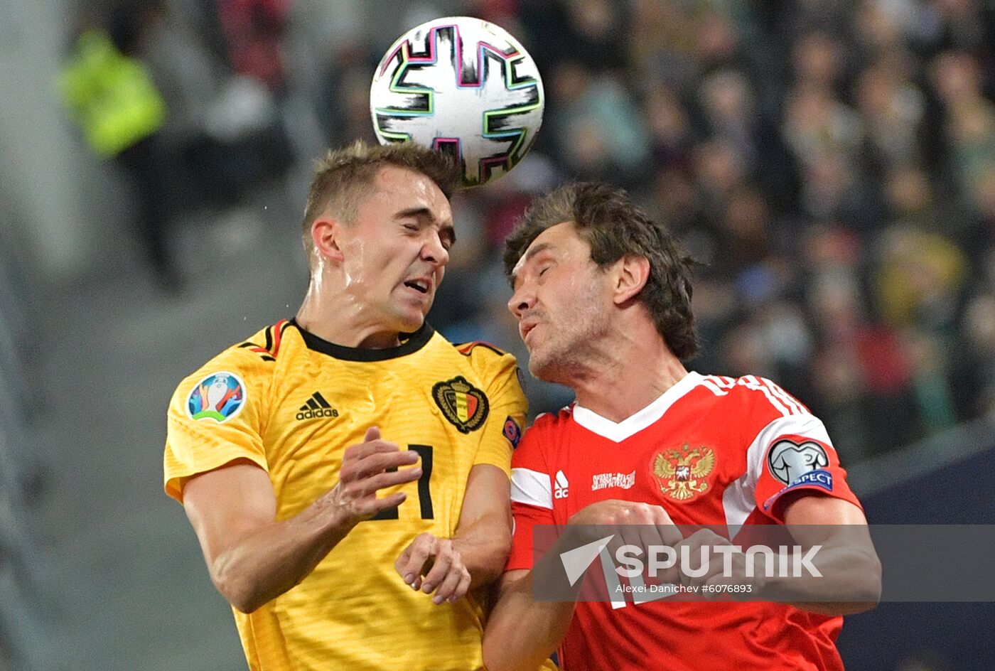 Russia Soccer Euro 2020 Qualifier Russia - Belgium