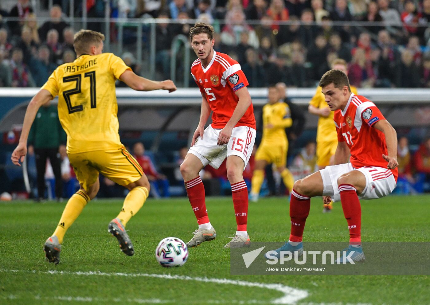 Russia Soccer Euro 2020 Qualifier Russia - Belgium
