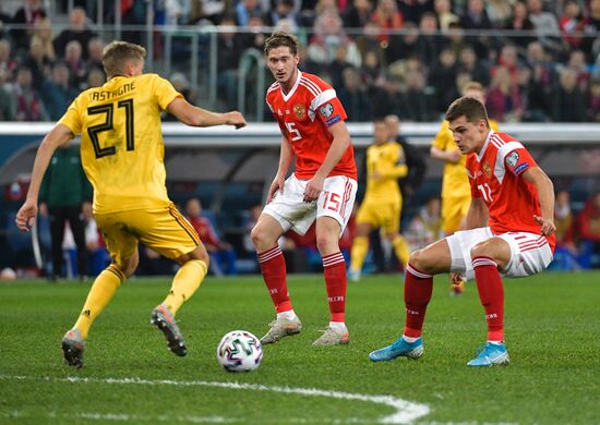 Russia Soccer Euro 2020 Qualifier Russia - Belgium