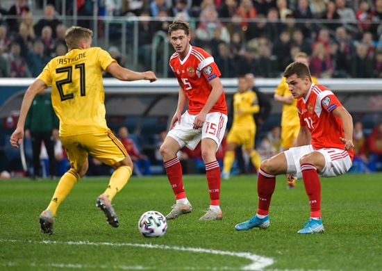 Russia Soccer Euro 2020 Qualifier Russia - Belgium