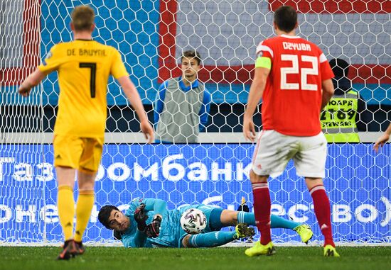 Russia Soccer Euro 2020 Qualifier Russia - Belgium