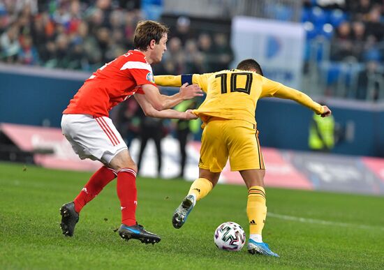 Russia Soccer Euro 2020 Qualifier Russia - Belgium