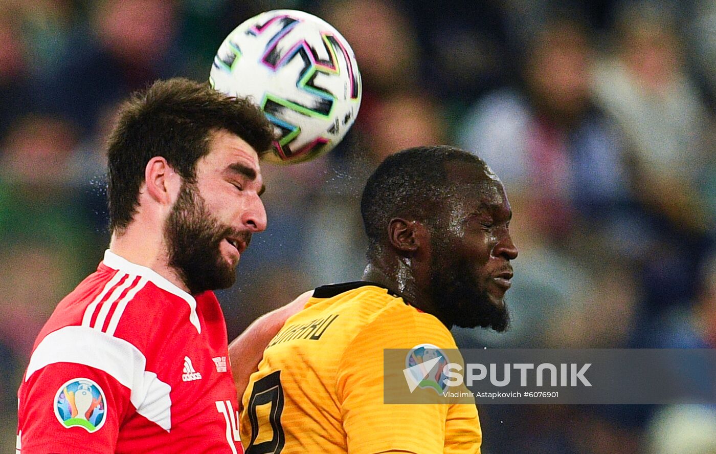 Russia Soccer Euro 2020 Qualifier Russia - Belgium