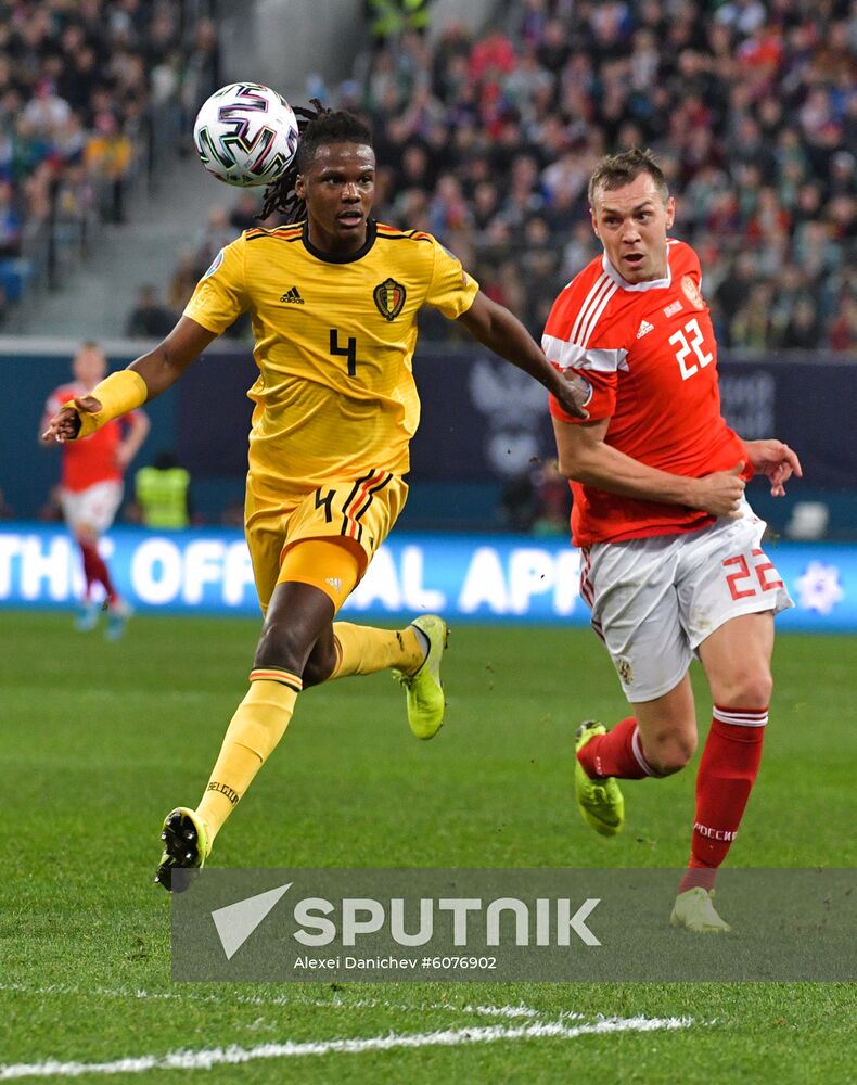 Russia Soccer Euro 2020 Qualifier Russia - Belgium