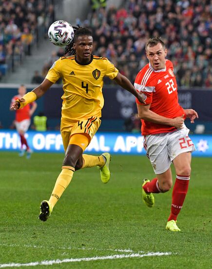 Russia Soccer Euro 2020 Qualifier Russia - Belgium
