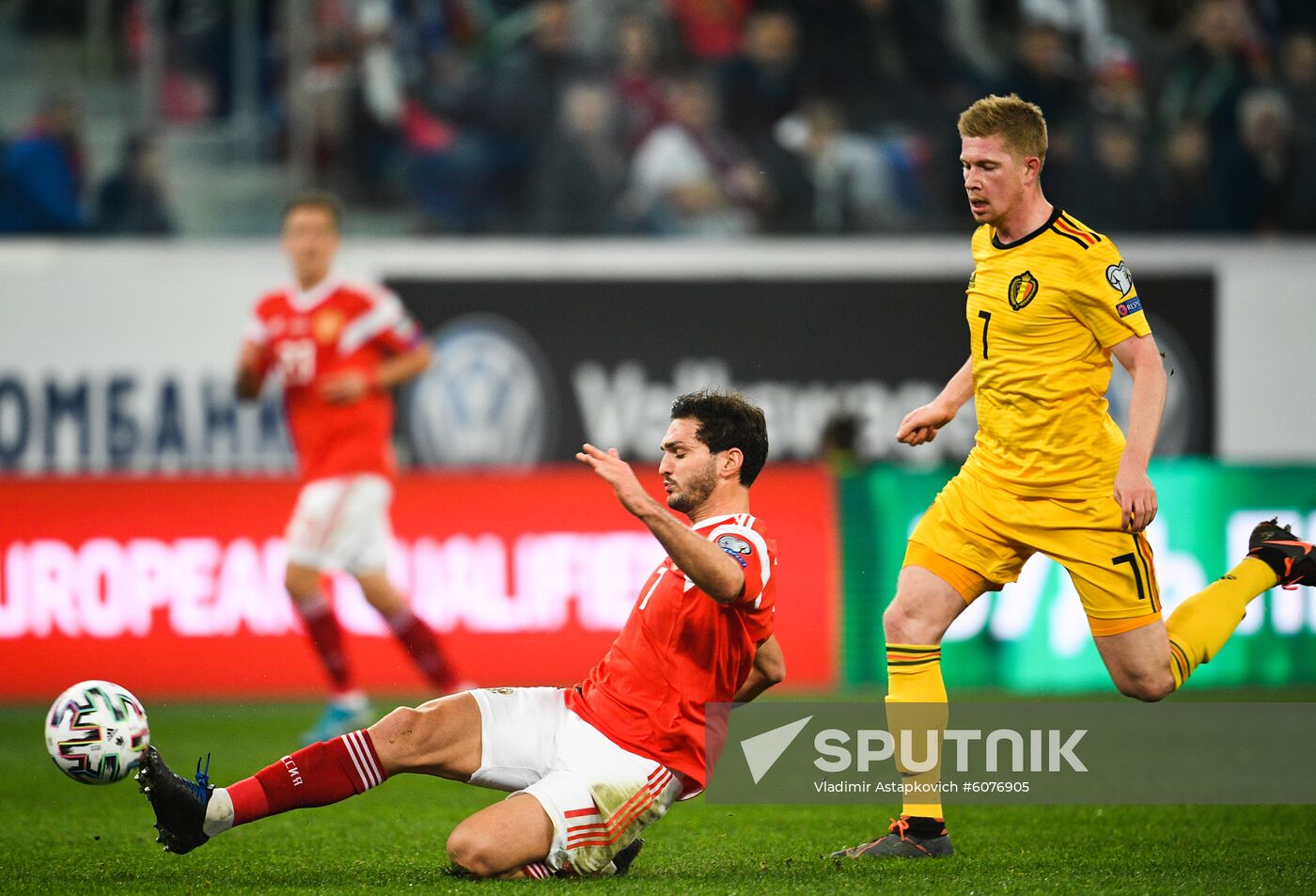 Russia Soccer Euro 2020 Qualifier Russia - Belgium