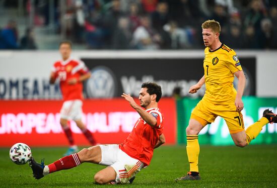 Russia Soccer Euro 2020 Qualifier Russia - Belgium