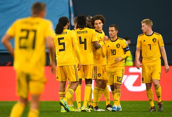 Russia Soccer Euro 2020 Qualifier Russia - Belgium