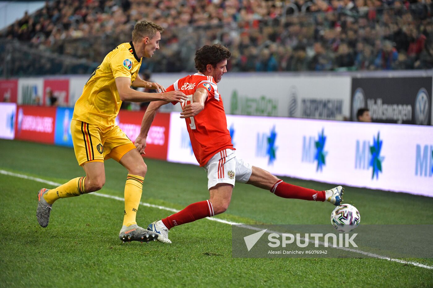 Russia Soccer Euro 2020 Qualifier Russia - Belgium