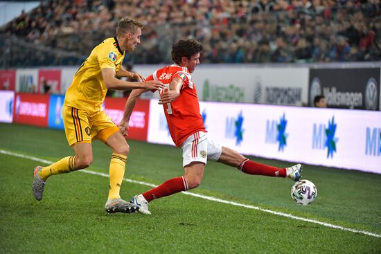 Russia Soccer Euro 2020 Qualifier Russia - Belgium