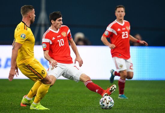 Russia Soccer Euro 2020 Qualifier Russia - Belgium