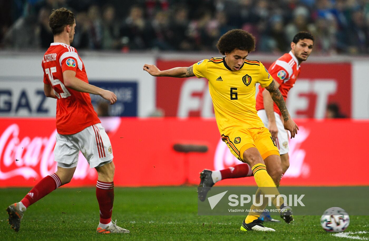 Russia Soccer Euro 2020 Qualifier Russia - Belgium