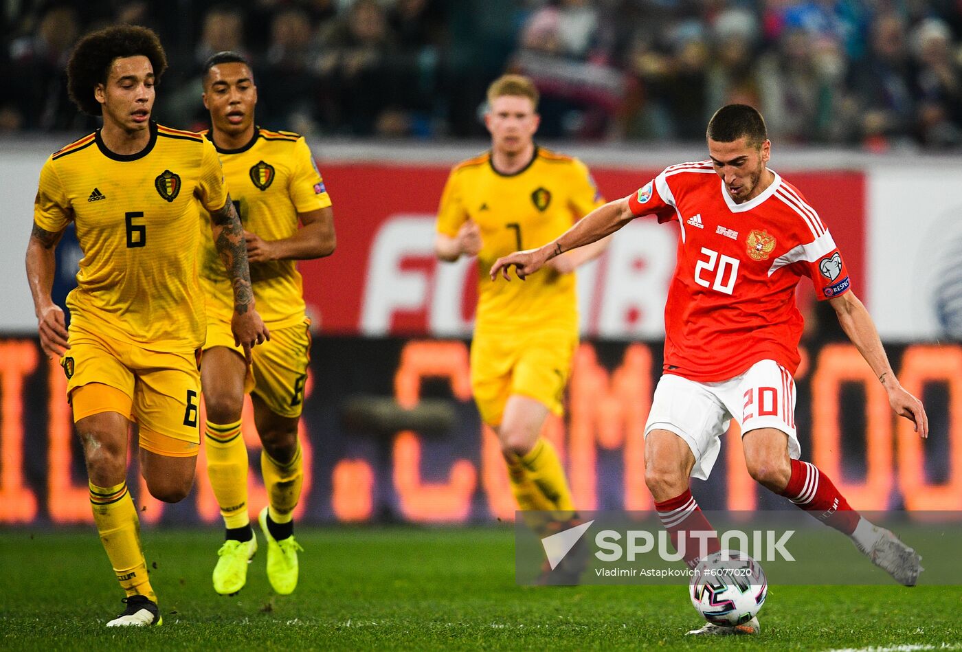 Russia Soccer Euro 2020 Qualifier Russia - Belgium