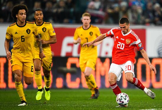 Russia Soccer Euro 2020 Qualifier Russia - Belgium